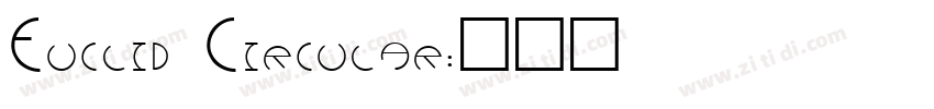 Euclid Circular字体转换